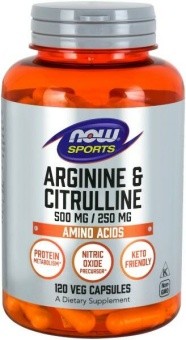 NOW Arginine 500 & Citrulline 250 Аргинин